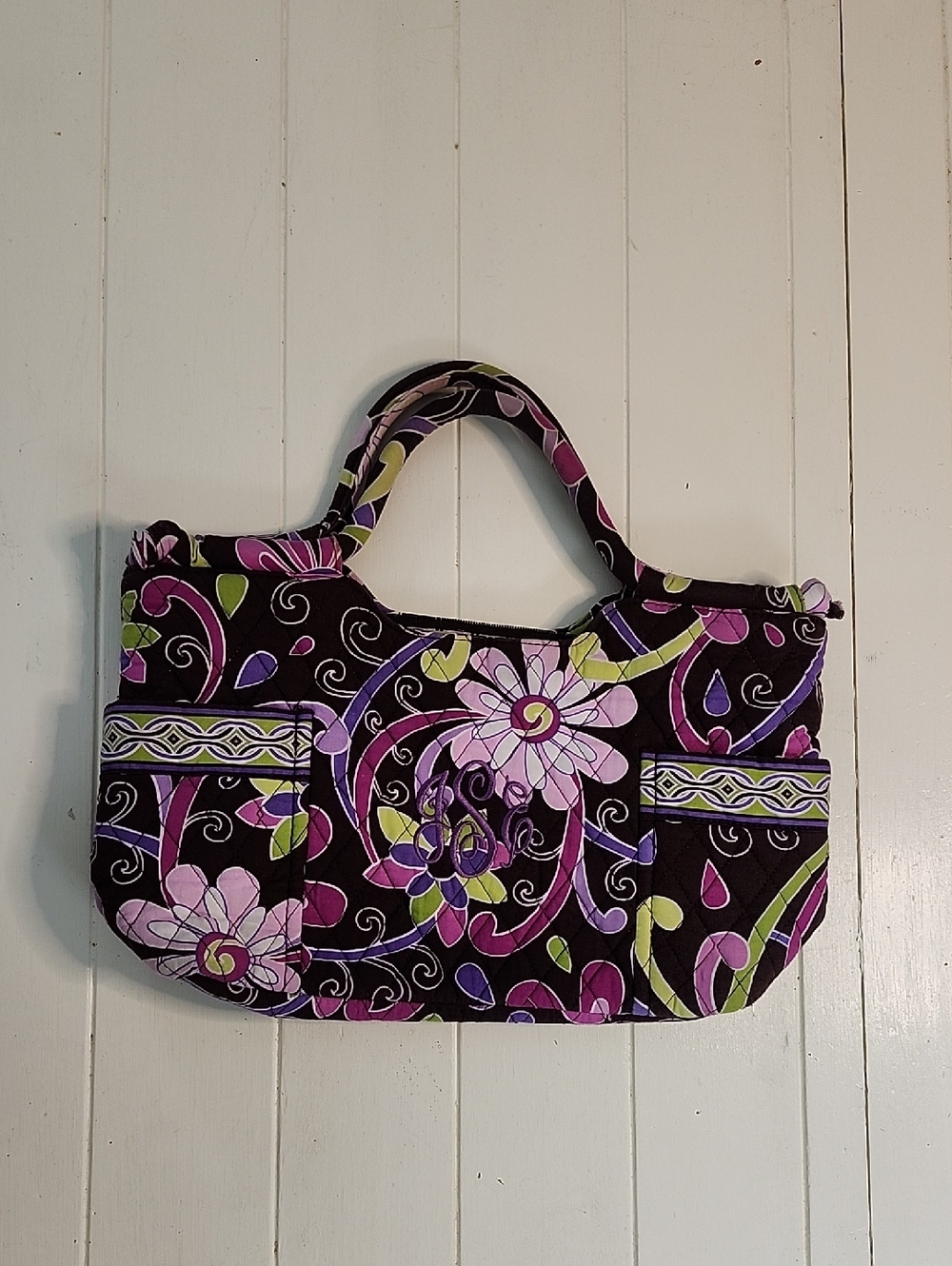 Vera Bradley Purple Punch Gabby Tote Quilted Handbag